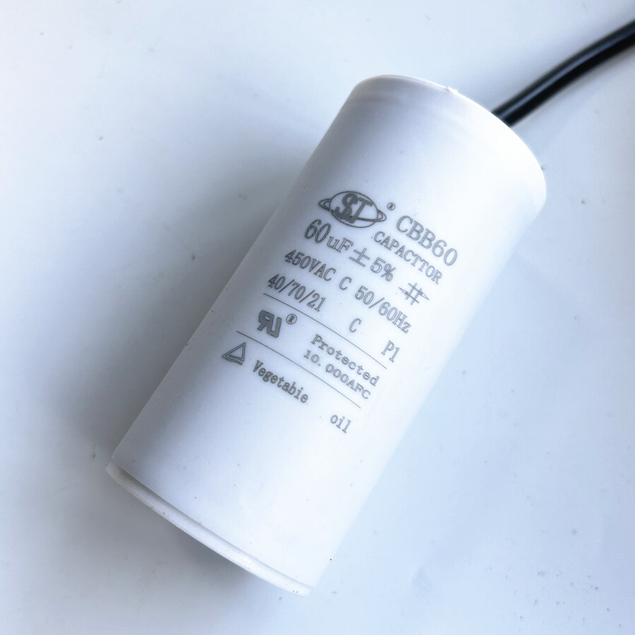 CBB60 60 MFD 60UF 450VAC 450V Motor START Running Capacitor (Wire)