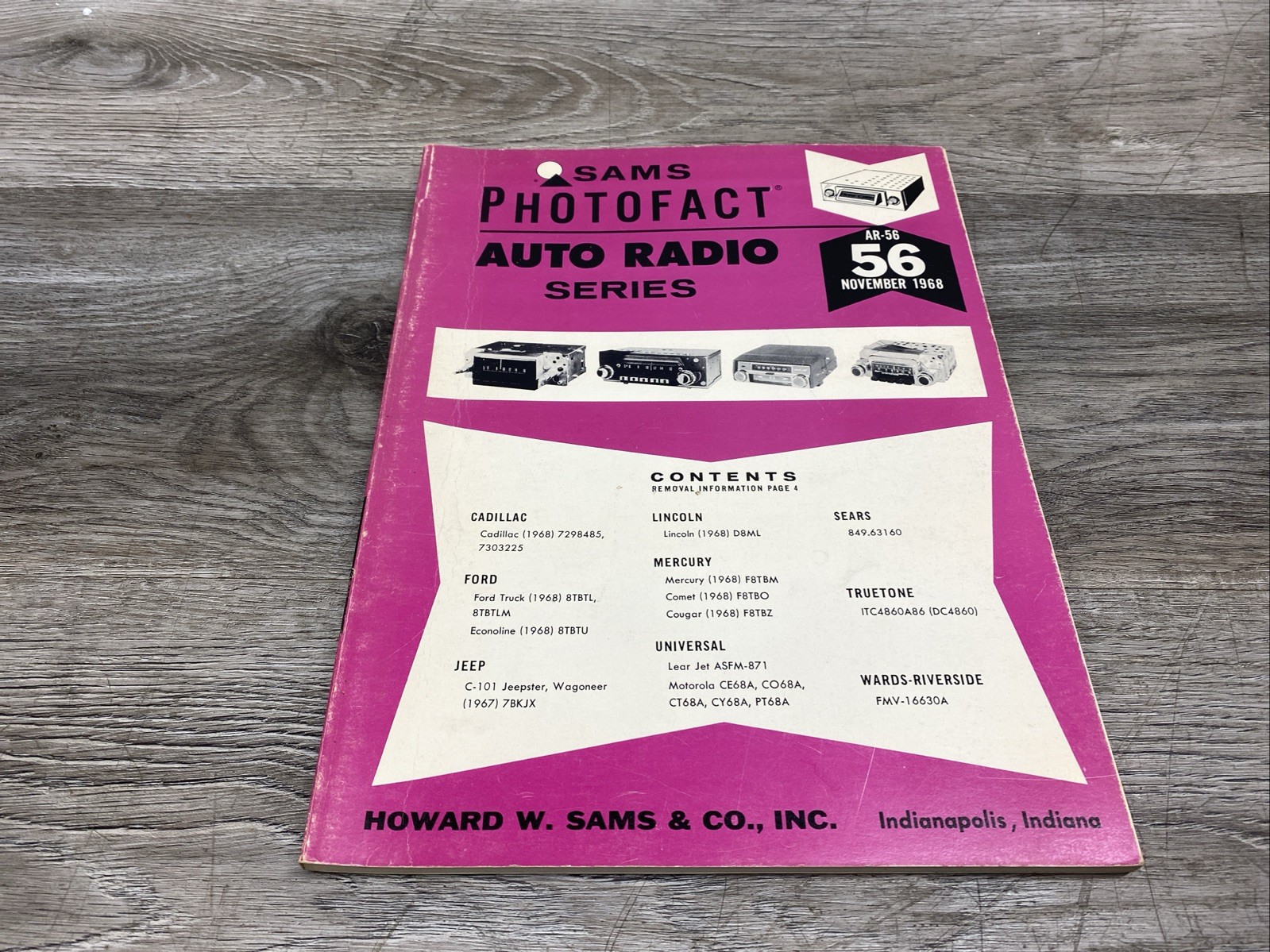 Sams Photofact Auto Radio Series Vol 56 November 1968 AR-56 Ford Jeep Universal