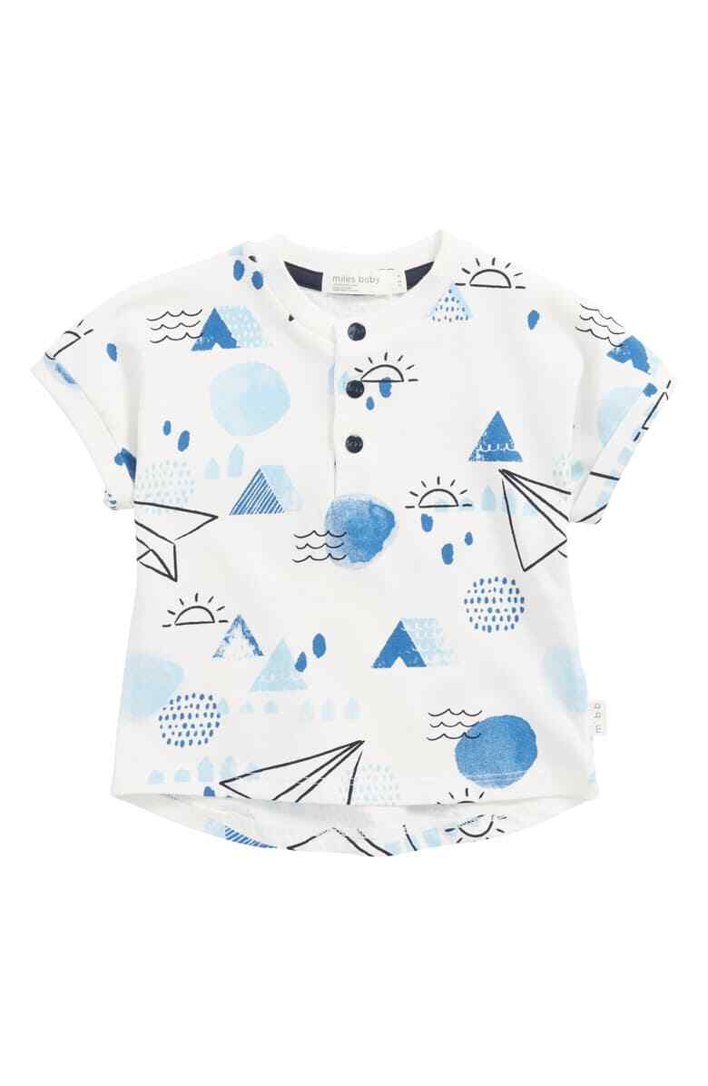 Miles Ivory Henley T-Shirt Baby Boy's Size 12M L135622