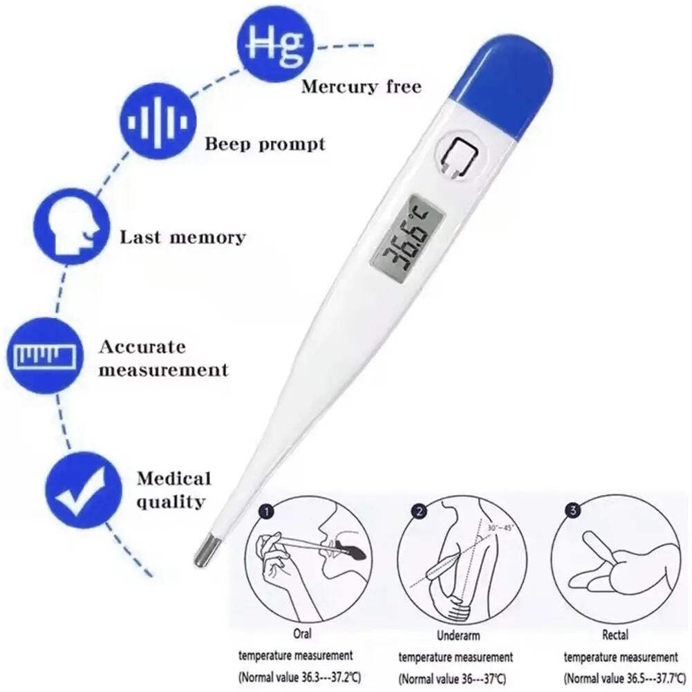 5PCS Household Thermometer Baby Adult Medical Ear Thermometer Digital Thermomete