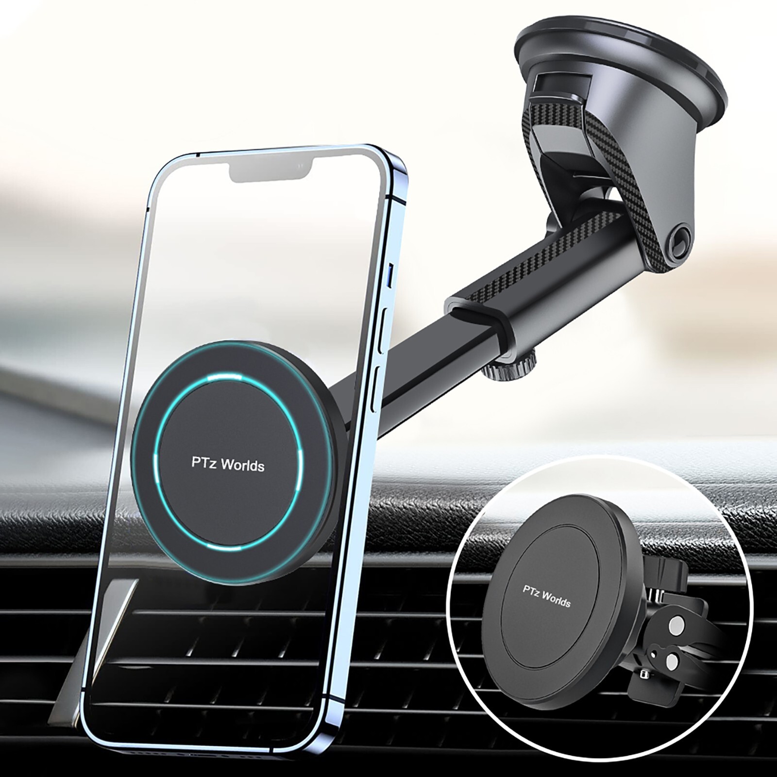 MagSafe Phone Holders for Dashboard/Windshield, Car Cup, Air Vent, 360° Rotation