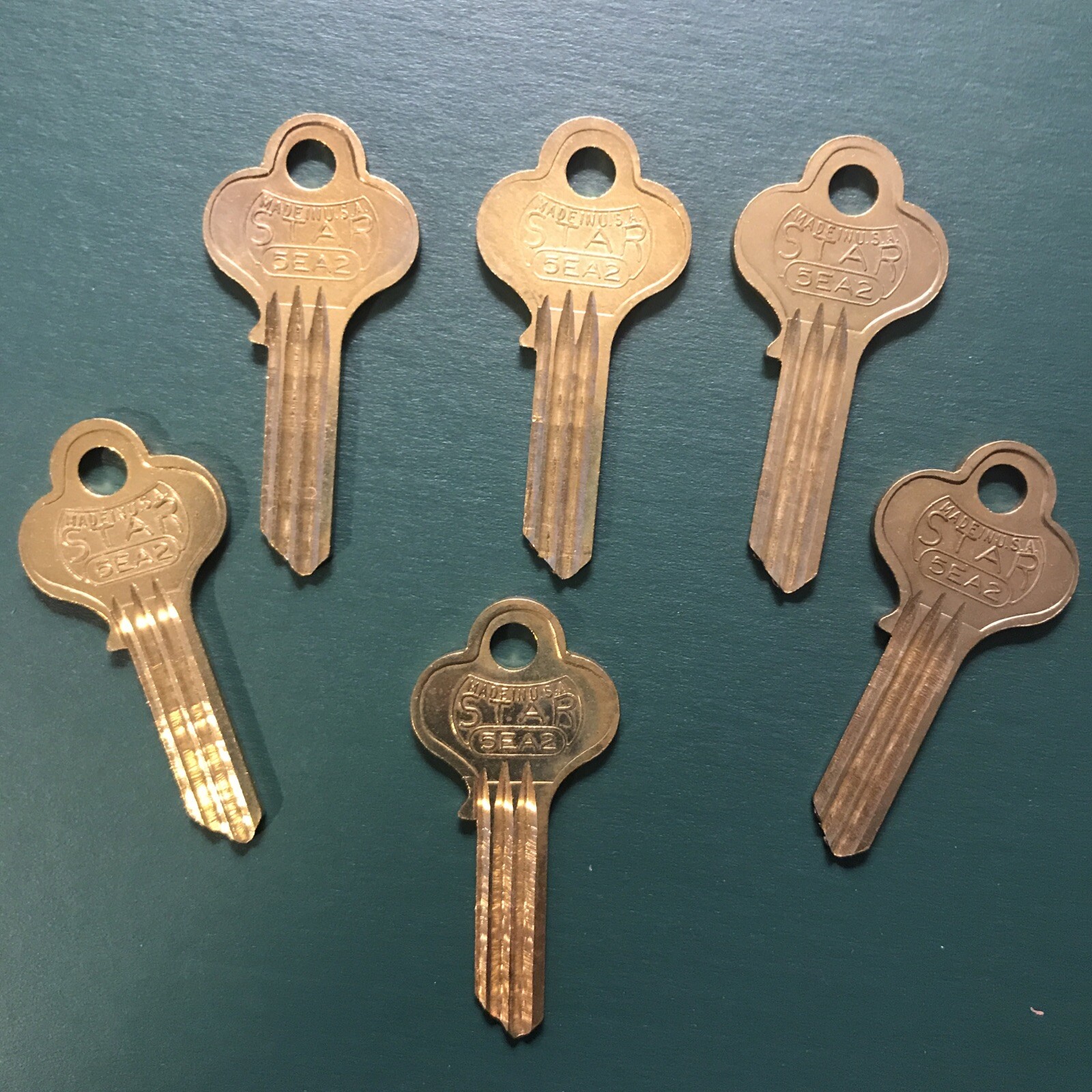 Star 5EA2  Key Blanks   Set of 6   Locksmith                                [k]