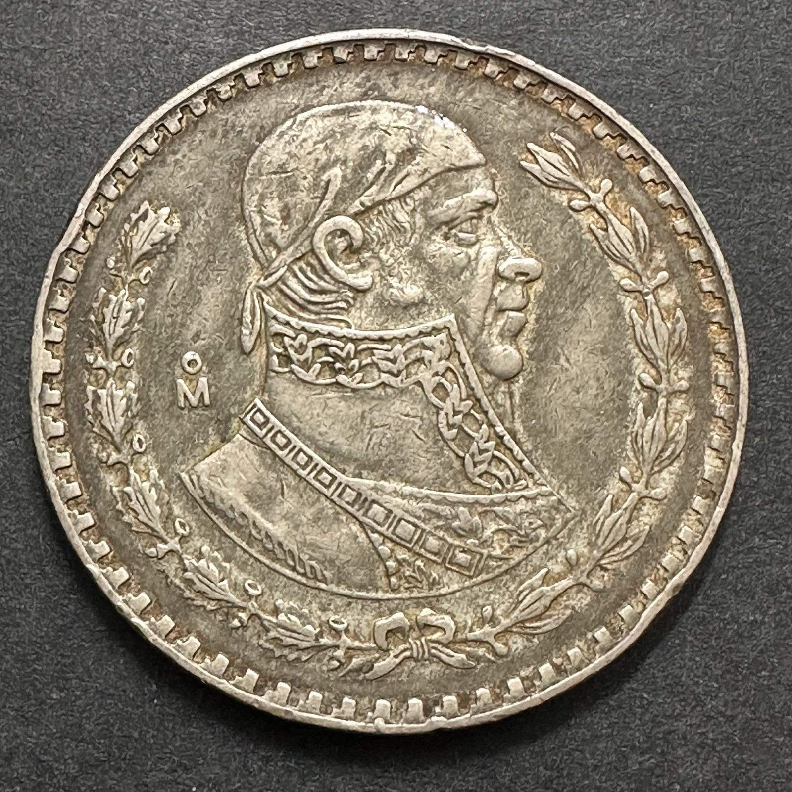 1958 Mexico 1 Peso Jose Maria Morelos .100 Silver Coin Un Peso Plata Tepalcate62
