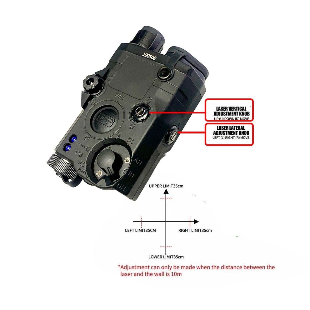Airsoft Peq 15 Zeroable Green Vis/IR Laser + Flashlight Aim Sight Device PEQ Box
