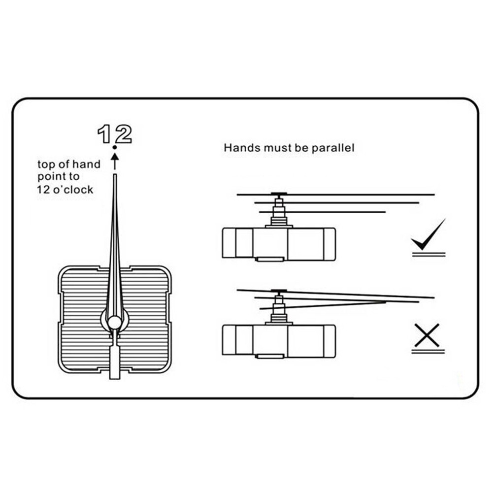 Silent Battery Powered Quartz Clock Movement Replacement Kit with Hands