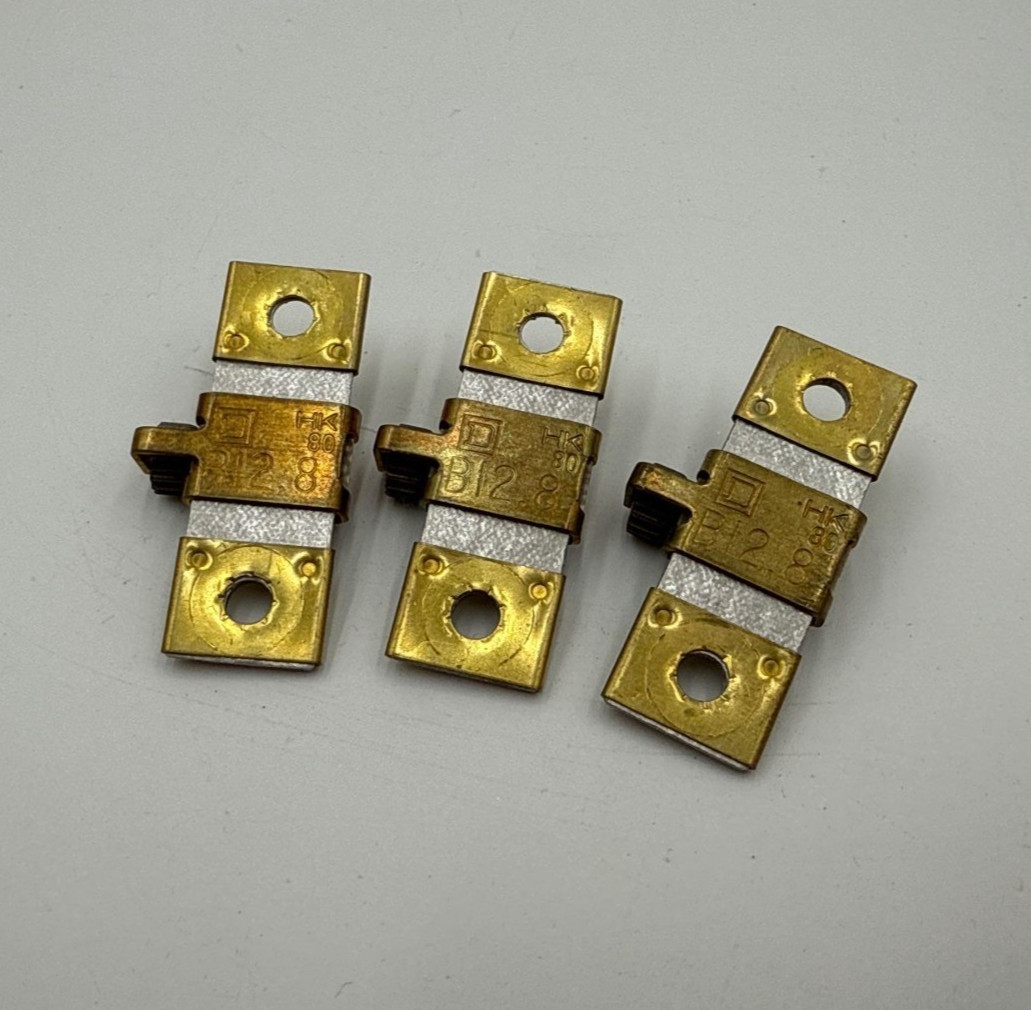 3PC Lot Square D B12.8 Thermal Overload Heater Element Unit B128 8.14-10.4 Amp