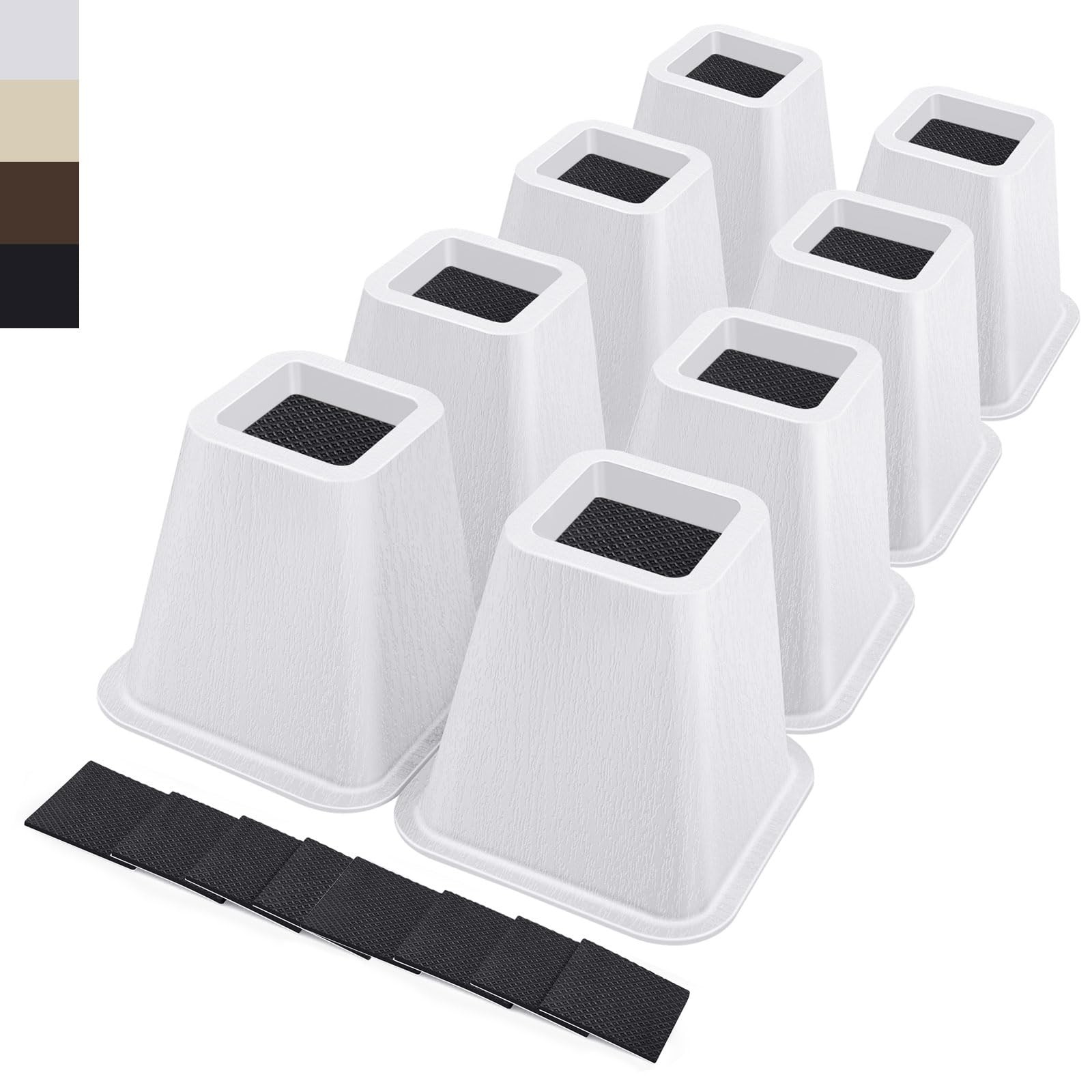 6 Inch Heavy Duty Bed Risers, Furniture Risers for Desk, Chair, Table or Sofa...