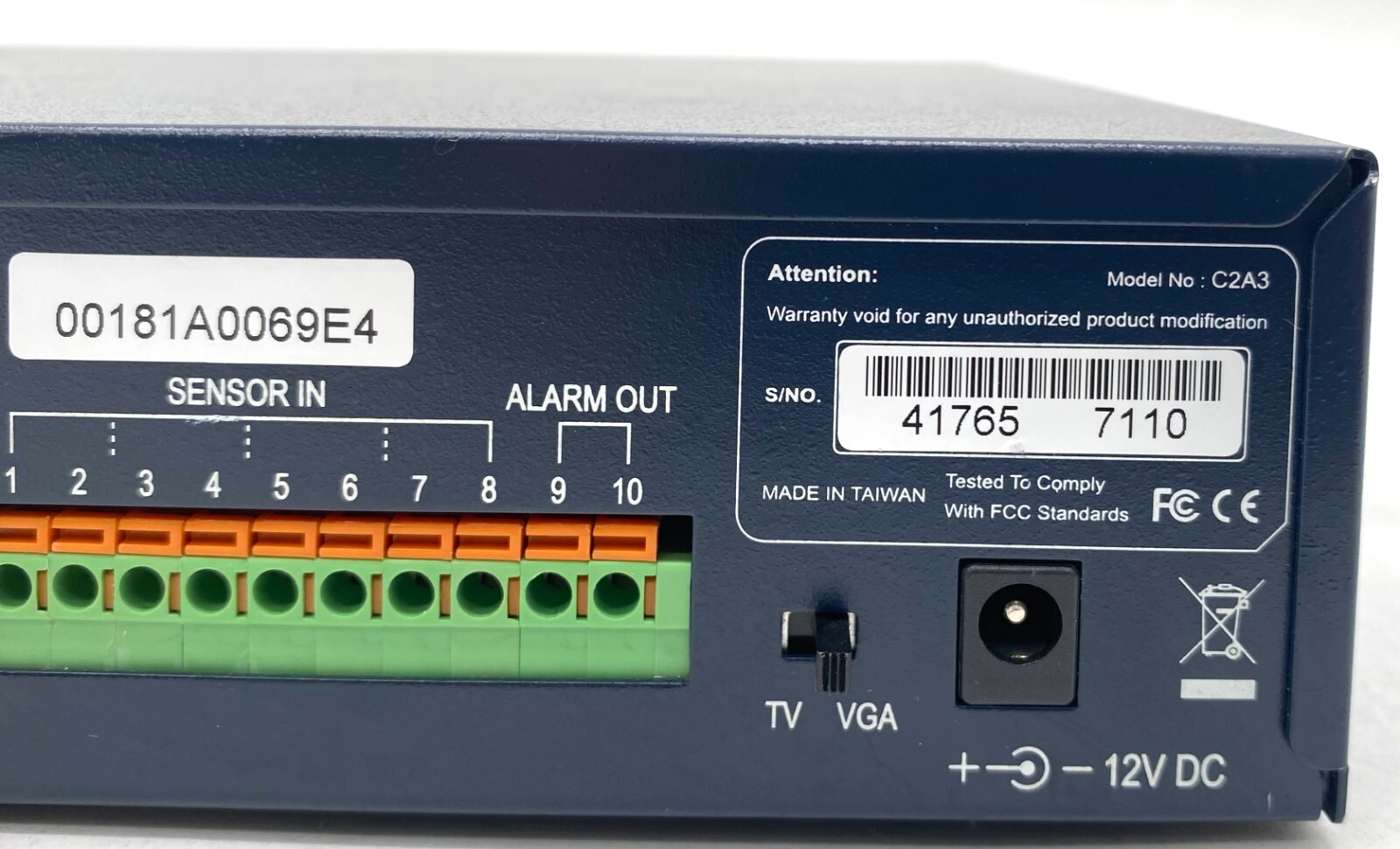 AVerMedia C2A3 AVerDiGi EB1304 NET MPEG4 SURVEILLANCE DVR