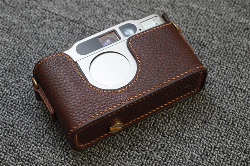 Handmade Camera Half Case Genuine Leather Protective Cover for Contax T2