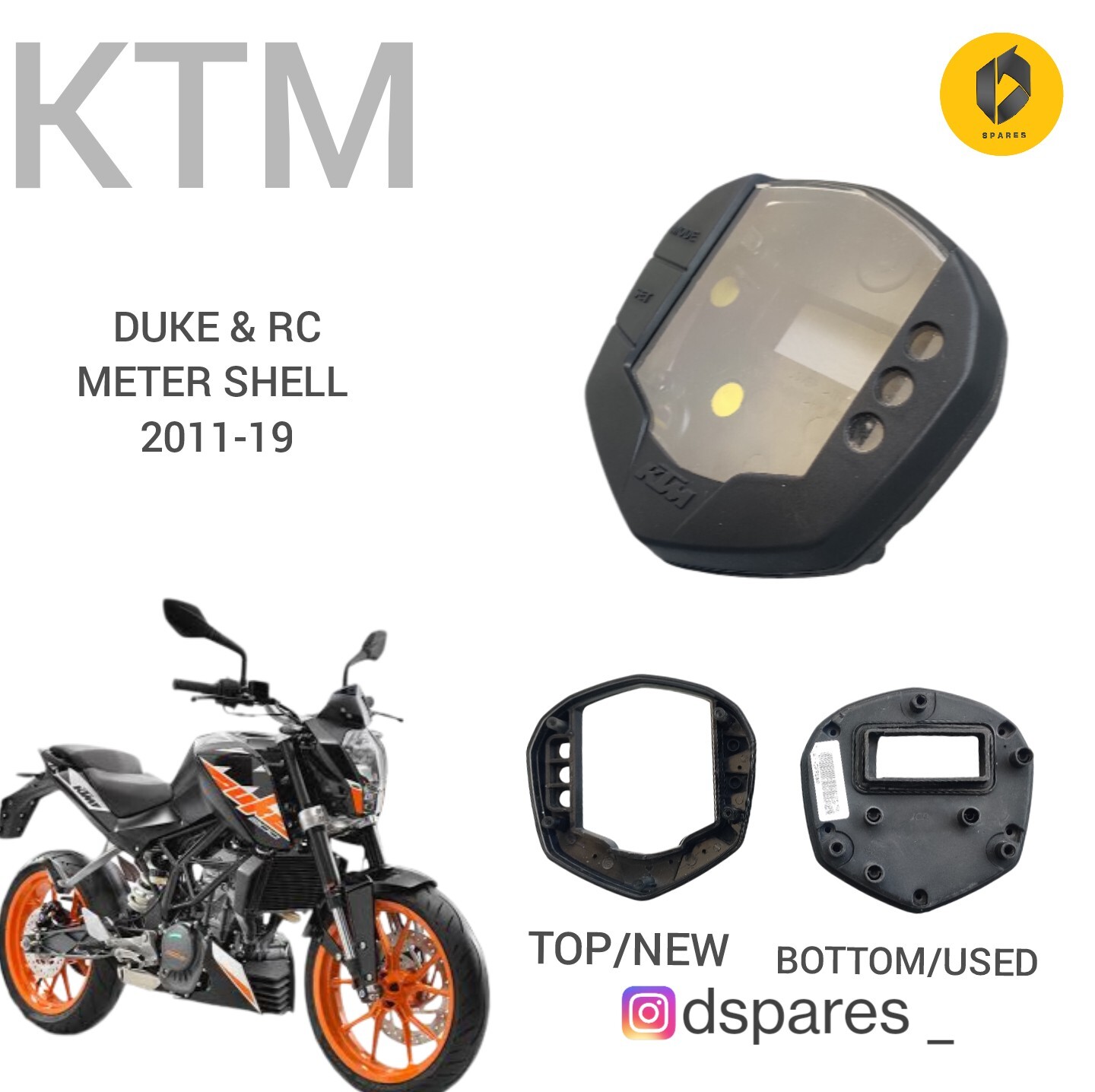 KTM DUKE & RC GEN1 SPEEDOMETER SHELL OEM COVER 2011-2019