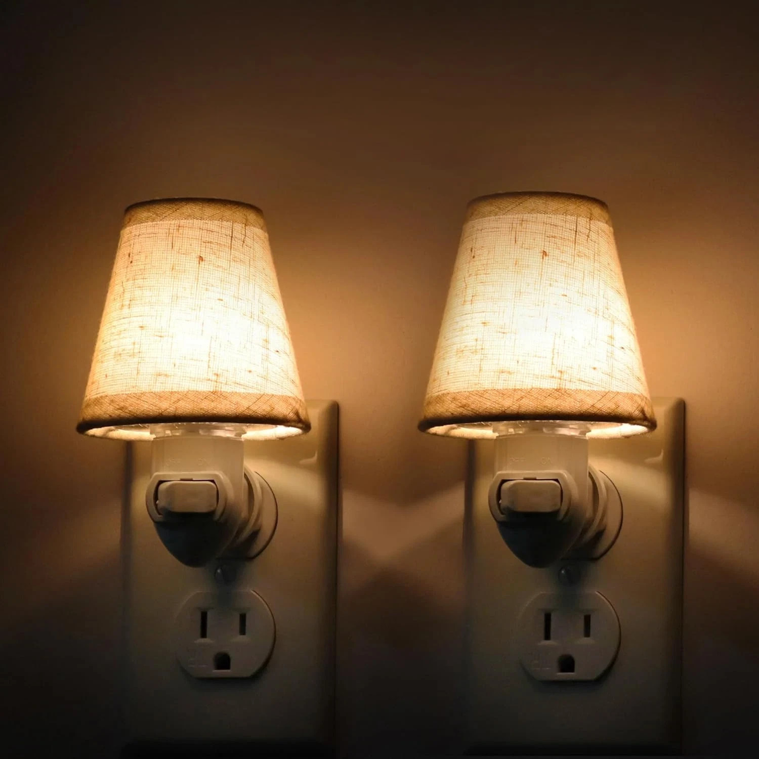 Vintage Plug in Night Light with Switch 2-Pack 0.5W LED Night Lights Plug Into