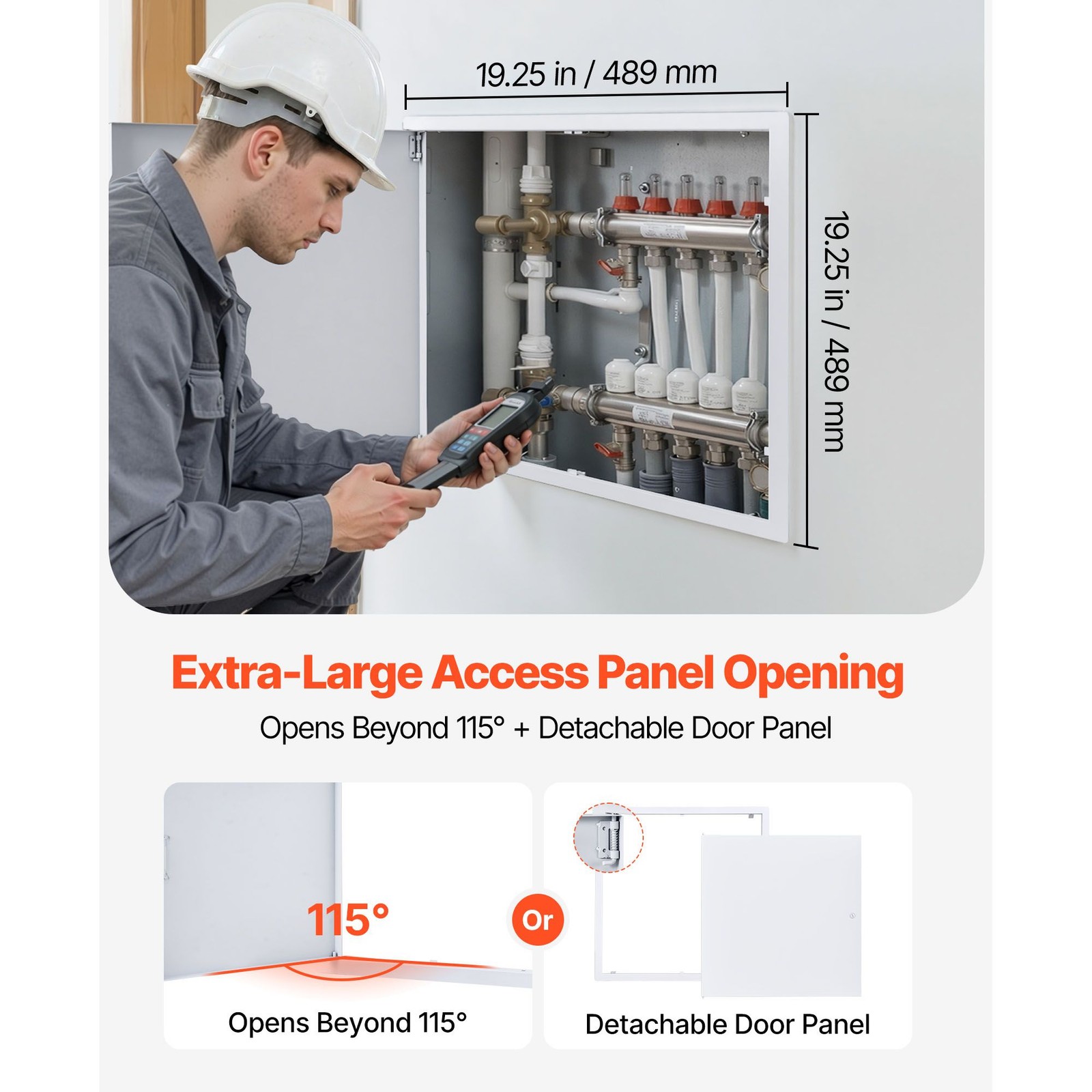 Galvanized Steel Access Panel with Screwdriver Latch for Ceiling Electrical