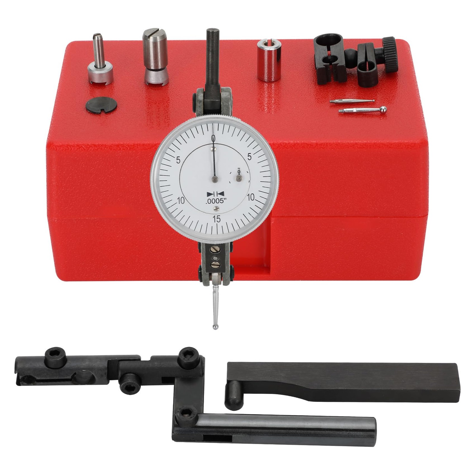 0.060'' by 0.0005'' Horizontal Test Indicator with Dovetail Clamps Mount, Dial T