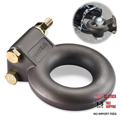 Pintle Hitch Lunette Ring, Forged Steel Pintle Hitch with Lunette, Tow Eye -