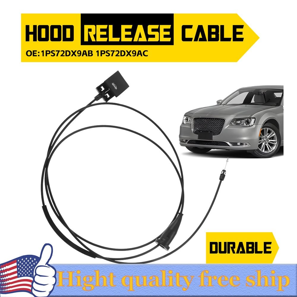 For Hood Release Cable with Handle 2011 - 2022 Charger 300 Sedan 1PS72DX9AC