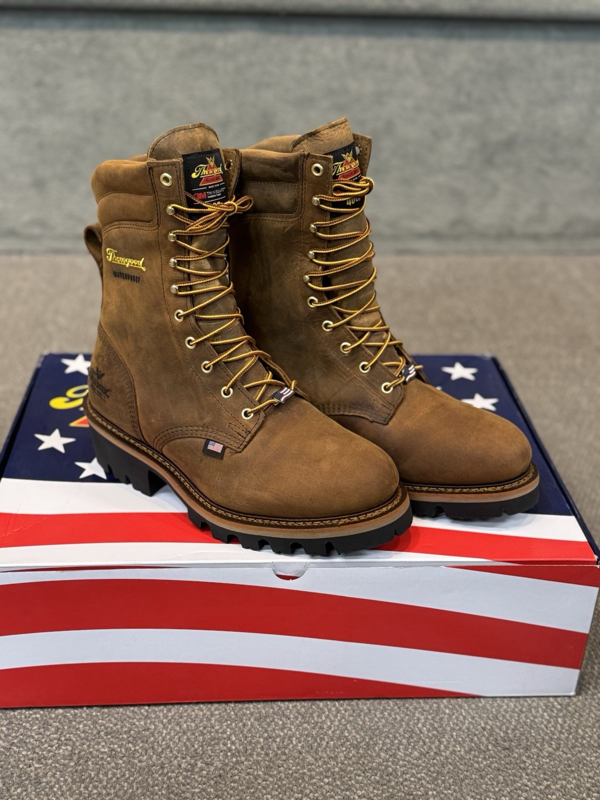 THOROGOOD LOGGER 9″ CRAZY HORSE WATERPROOF 400G INSULATED 814-3554 SIZE 10.5EEE