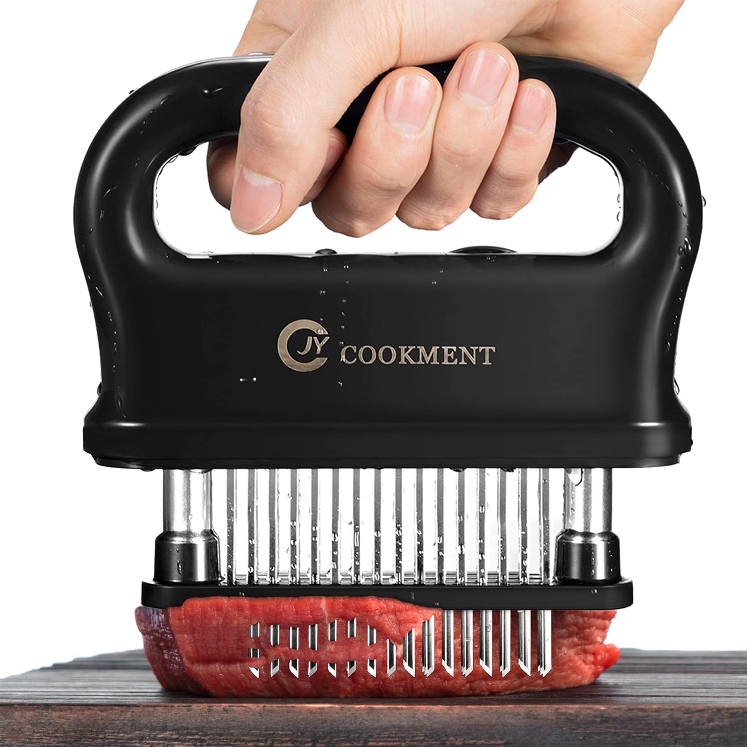 JY COOKMENT Meat Tenderizer with 48 Stainless Steel Ultra Sharp Needle Blades, K
