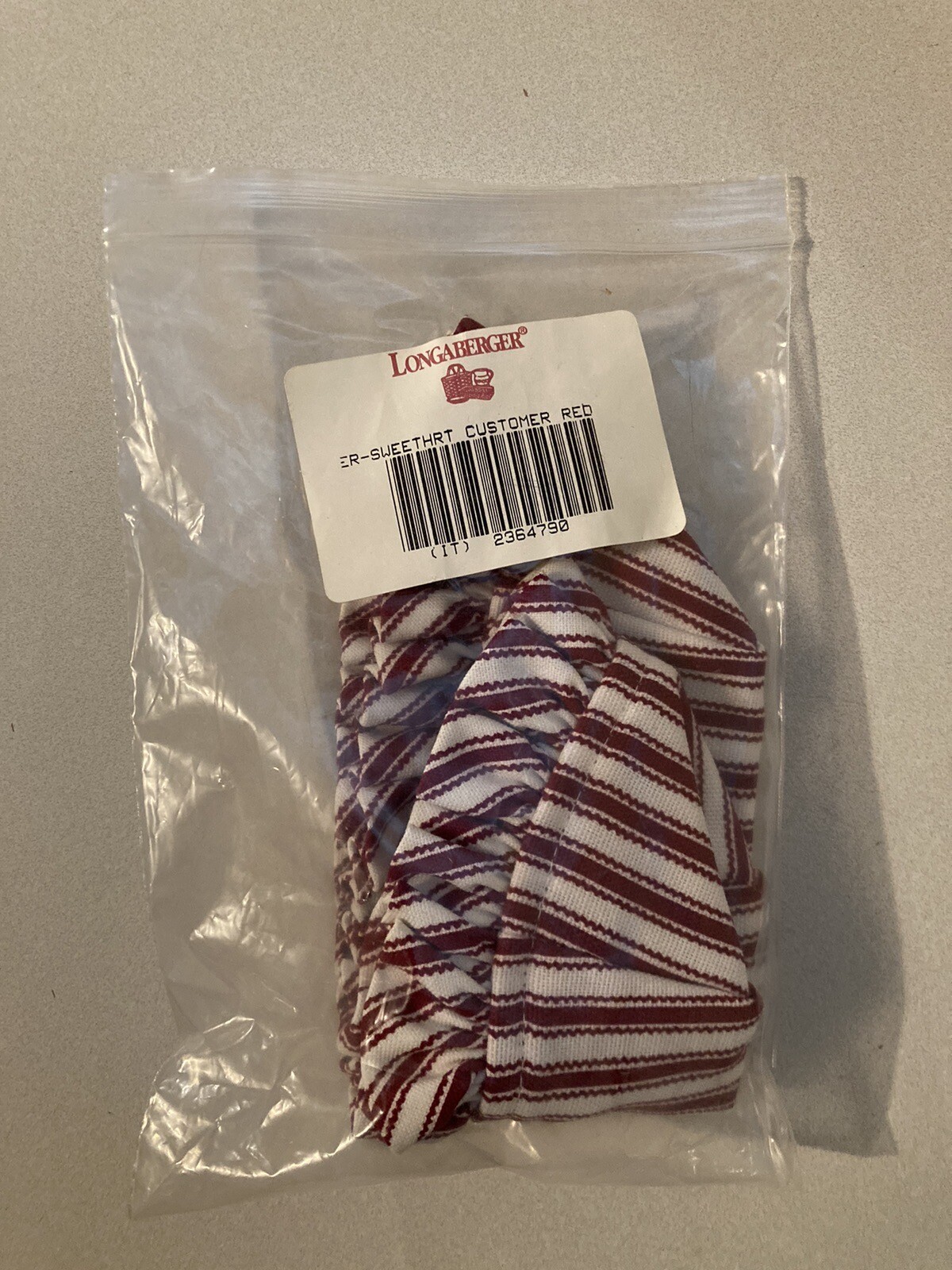 Longaberger Basket Liner Sweetheart Customer Red SU No. 2364790 - New
