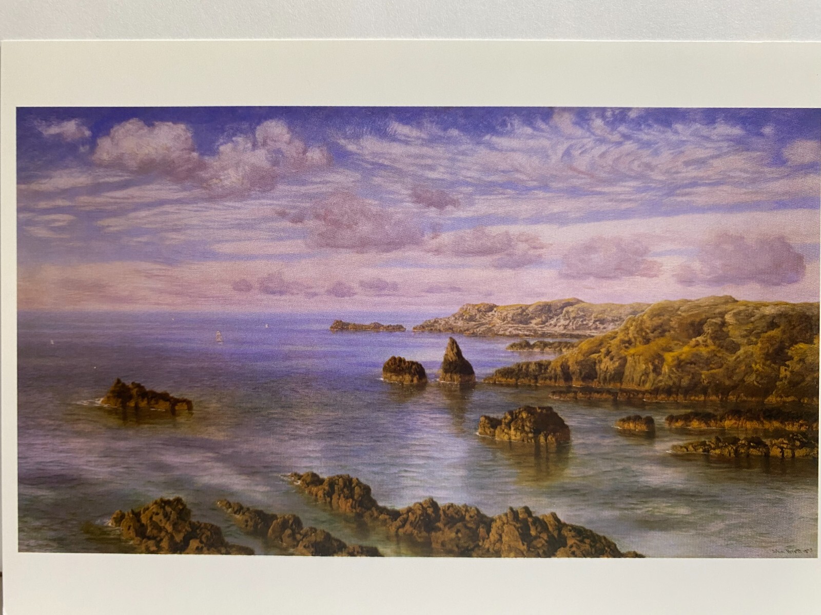 Notecard w/ Envelope - Southern Coast of Guernsey 1875 by John Brett (English)