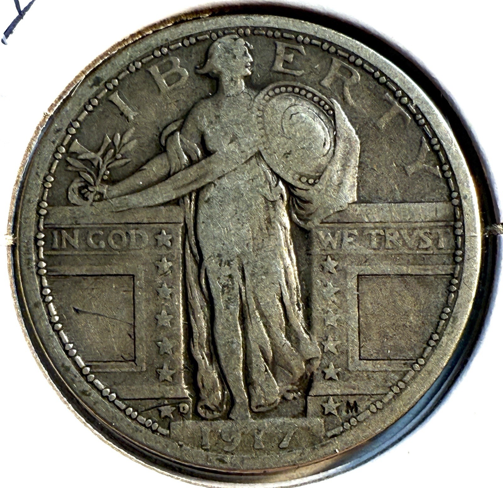 1917-D Type 1 Standing Liberty Quarter - (30-22)