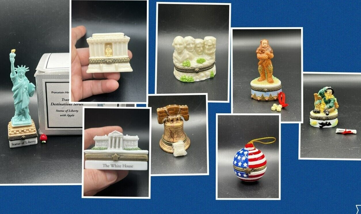 Porcelain Ceramic TRINKET BOX HINGED - Your Choice $6.50 FLAT Shipping on First