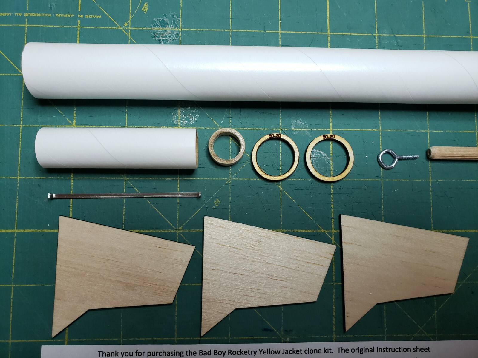 Estes #2008 Yellow Jacket Model Rocket Clone Kit Now with Vinyl Decals!