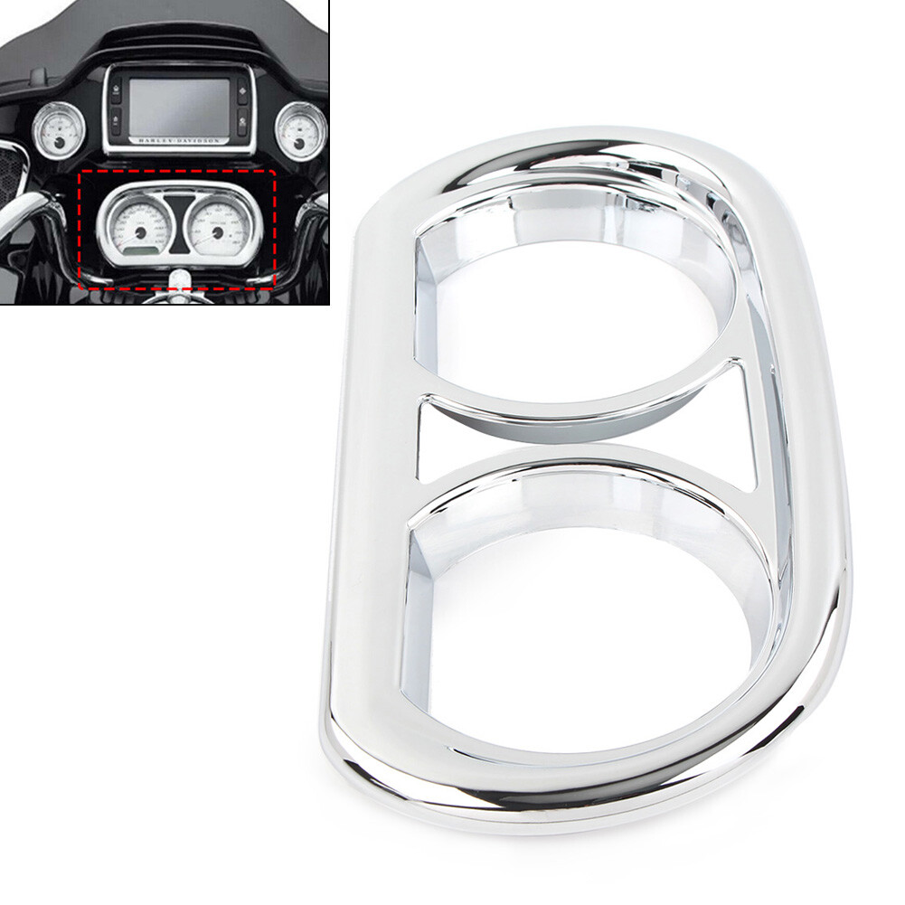 Gauge Bezel Trim Kit For Harley Road Glide FLTRX 2015-Later Motorcycle Chrome