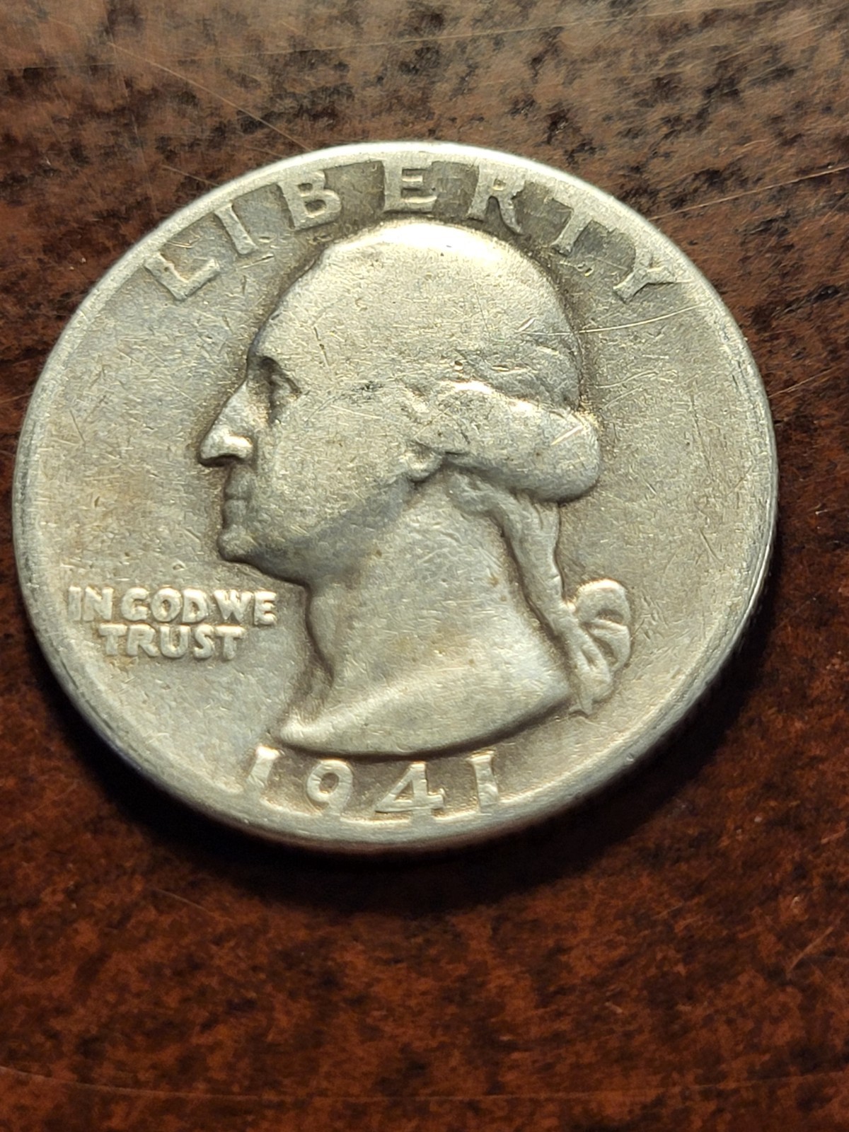 1941 Washington Silver Quarter,  Philadelphia      inv05    q45
