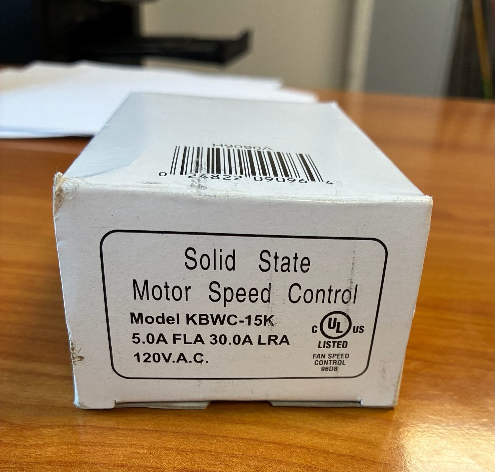 Solid State Motor Speed Control Model KBWC-15K 120 VAC