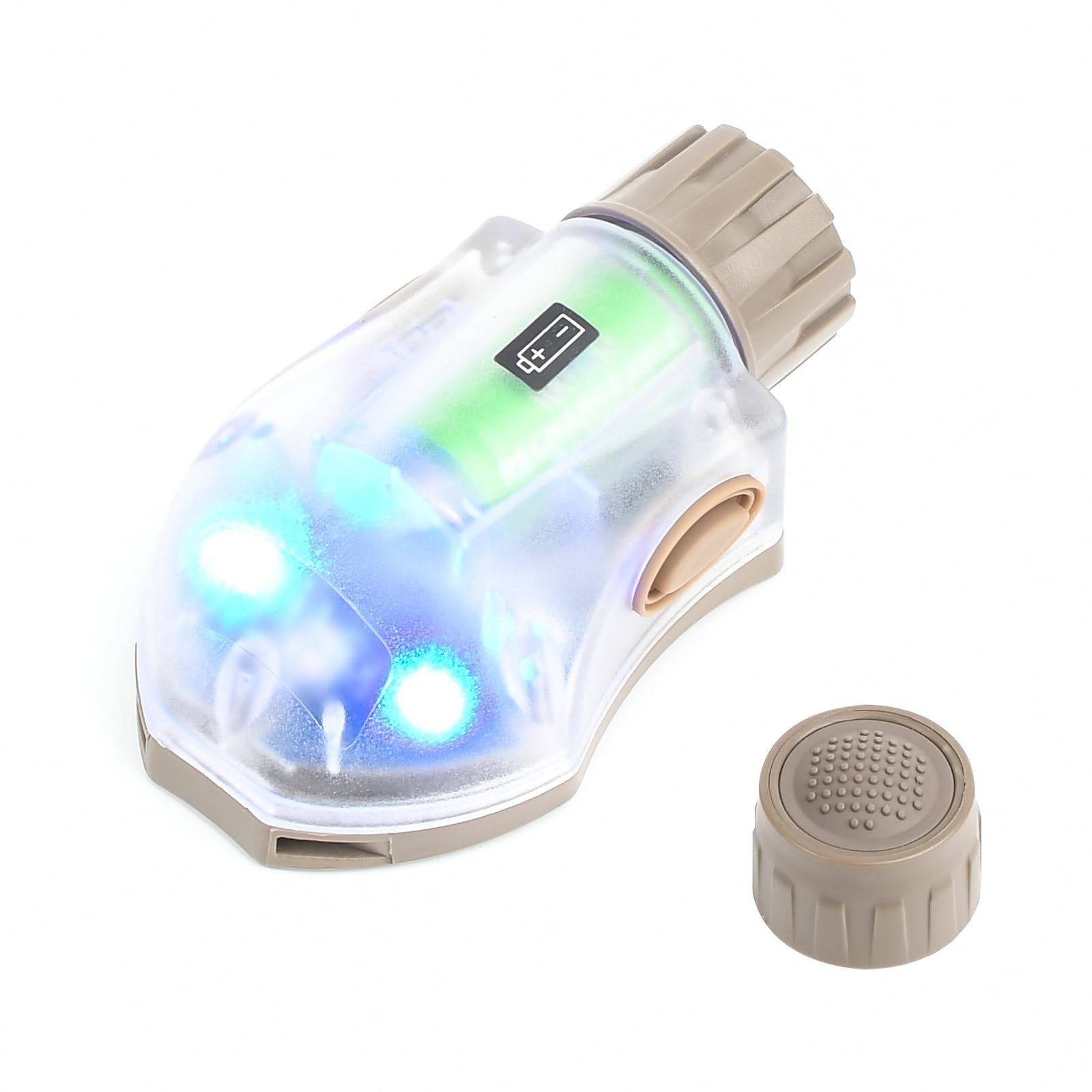 NOBUHIRO Tactical Helmet Light - IR Strobe + 5-Speed Green LED Strobe