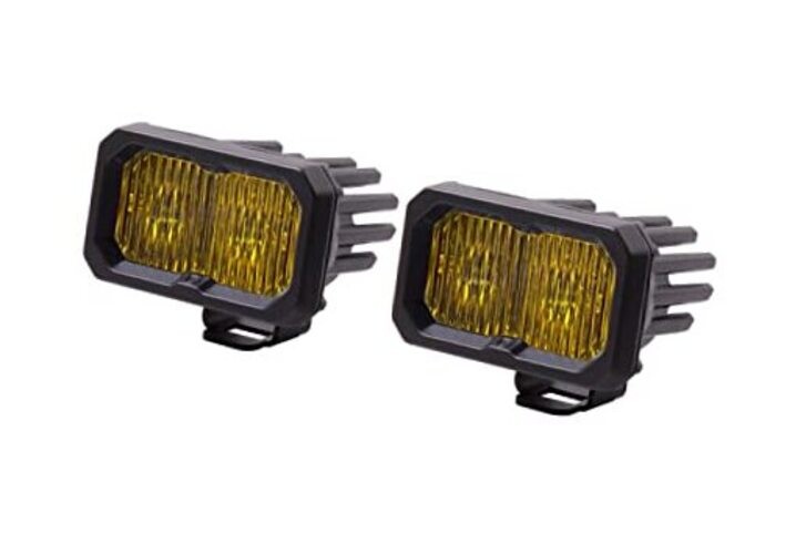 C2 1.0 SAE Yellow Sport Standard LED Pod (pair) w/ SAE Fog Amber Backlight