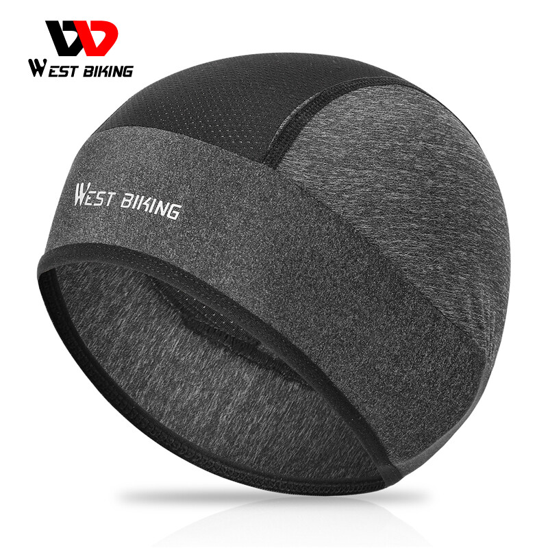 WEST BIKING Summer Sports Cycling Cap Motorcycle Ice Silk Helmet Hat Gray