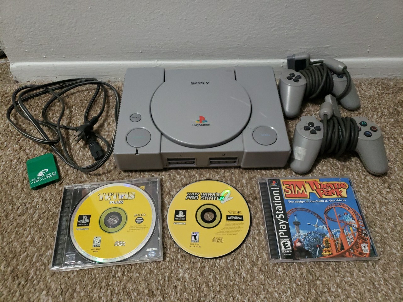 Sony PlayStation 1 Console Model SCPH-7501 Tested Works No AV Cord