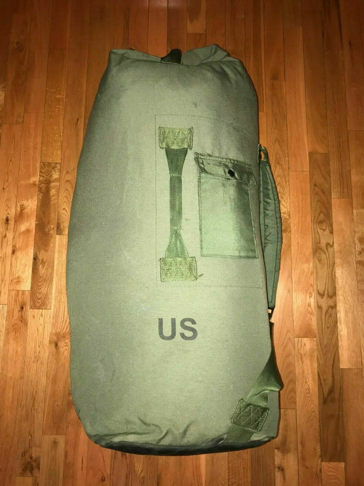 USGI Military/Army Duffel/Sea Bag Luggage Top Load 2 Strap OD Nylon - Very Good