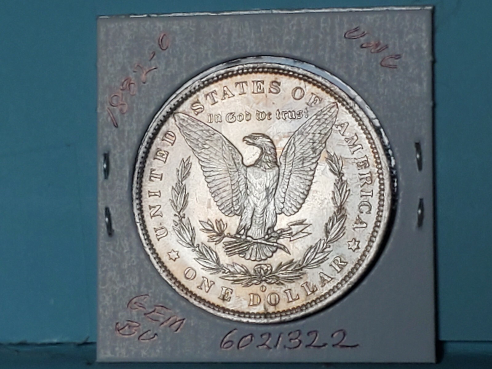 1882-O MORGAN SILVER DOLLAR NICE TONING GEM BU #6021322-77U