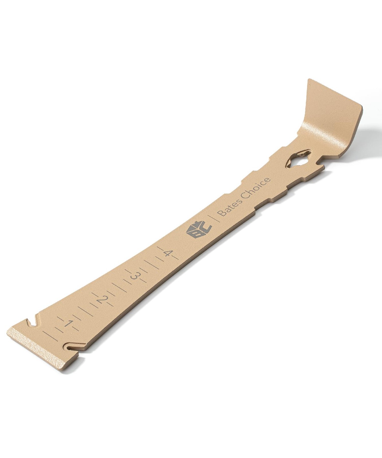 Bates- Pry Bar Scraper, 9.5-Inch, Tan Color With Ruler and Bottle Opener