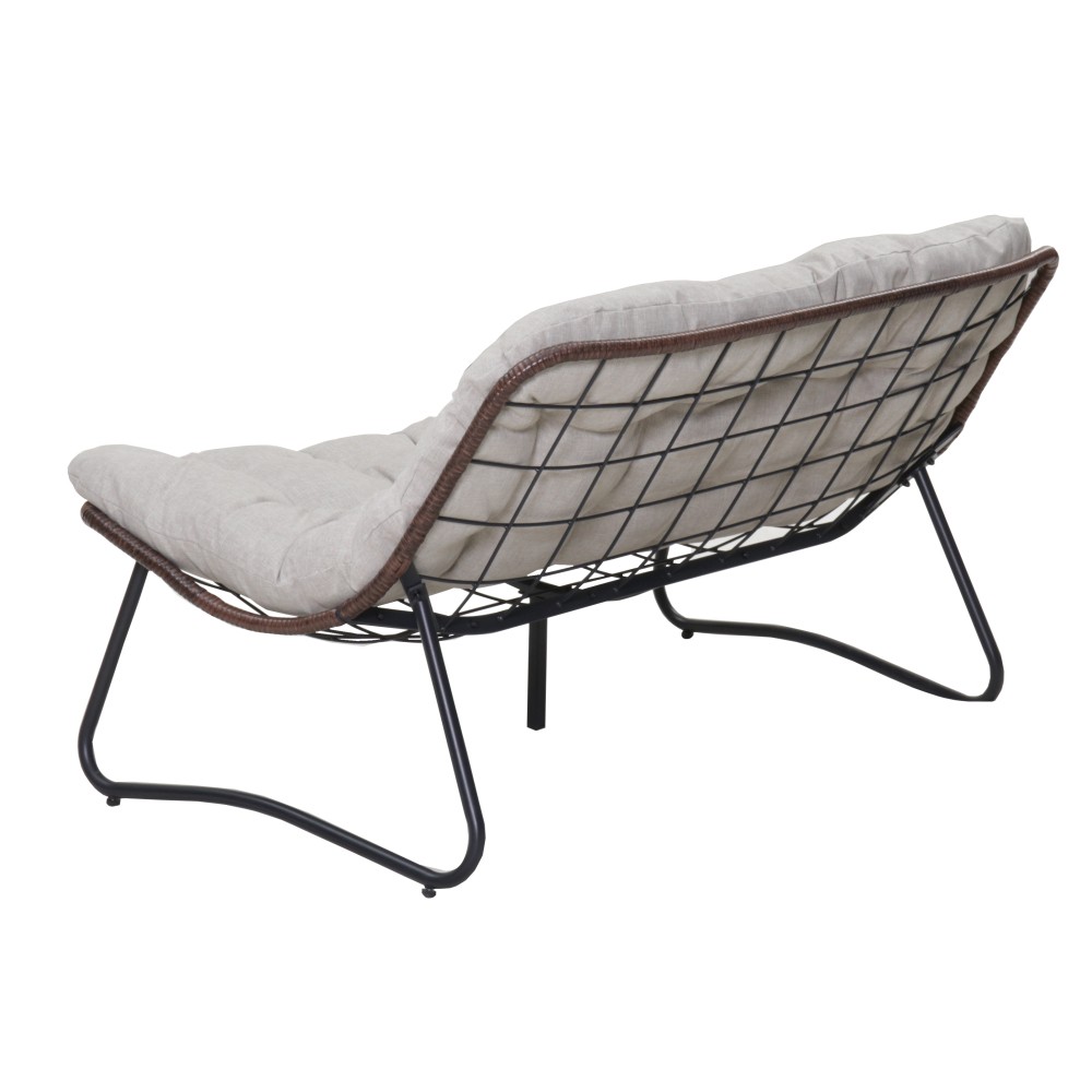 Sofa with Luxury Thick Cushion All Weather Outdoor Glider Bench