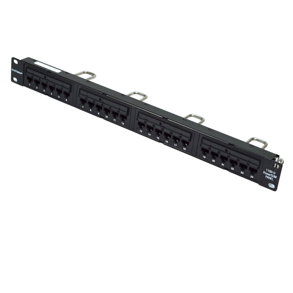 CommScope SYSTIMAX 1100-U-PS-24 PowerSUM Panel 7601825907 1U 24-Port RJ-45
