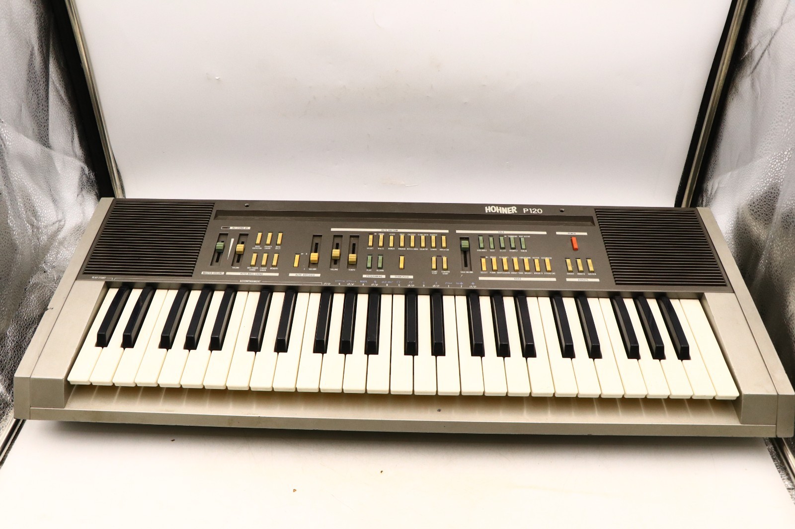 80's Hohner P120 Digital Synthesizer Powers On Most Keys & Functions Work Parts