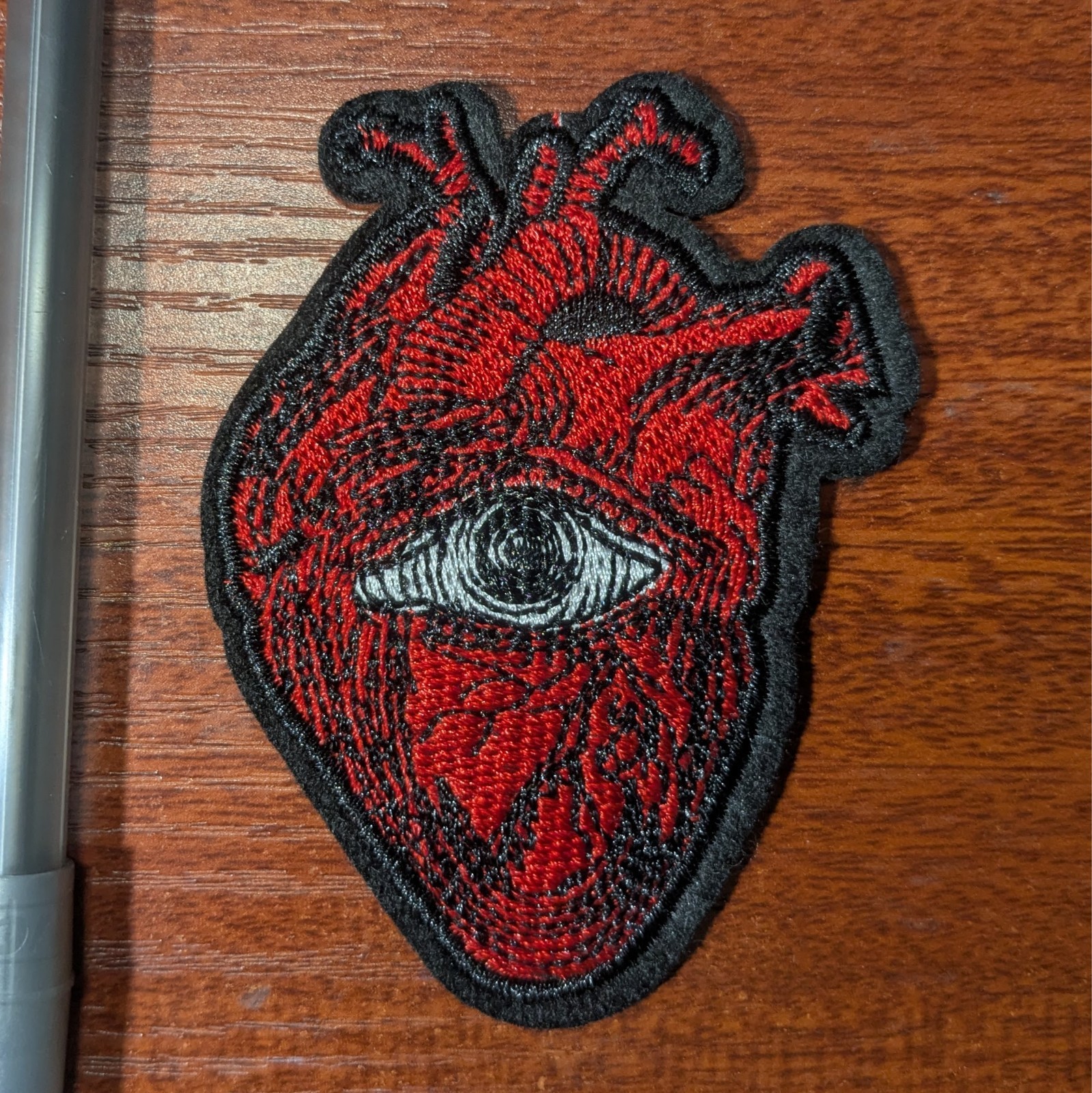 Seeing Heart Patch Love Awareness Feeling Knowing Embroidered Iron On 3.25x2.5"