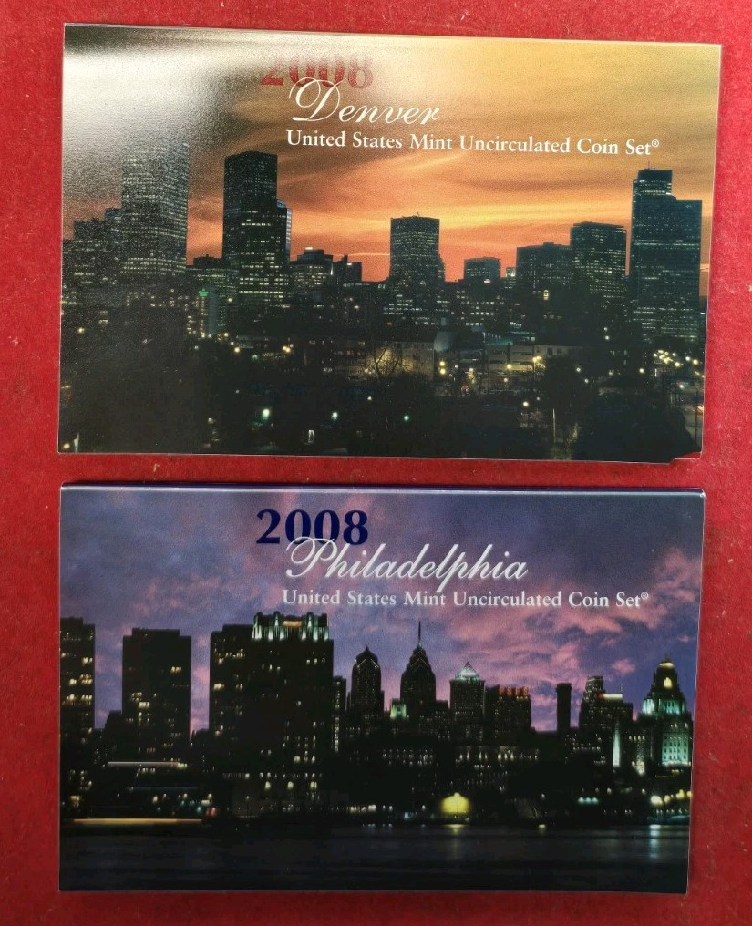 2008 US Mint Set 28 Coin Uncirculated Set Complete Philadelphia & Denver W/ OGP