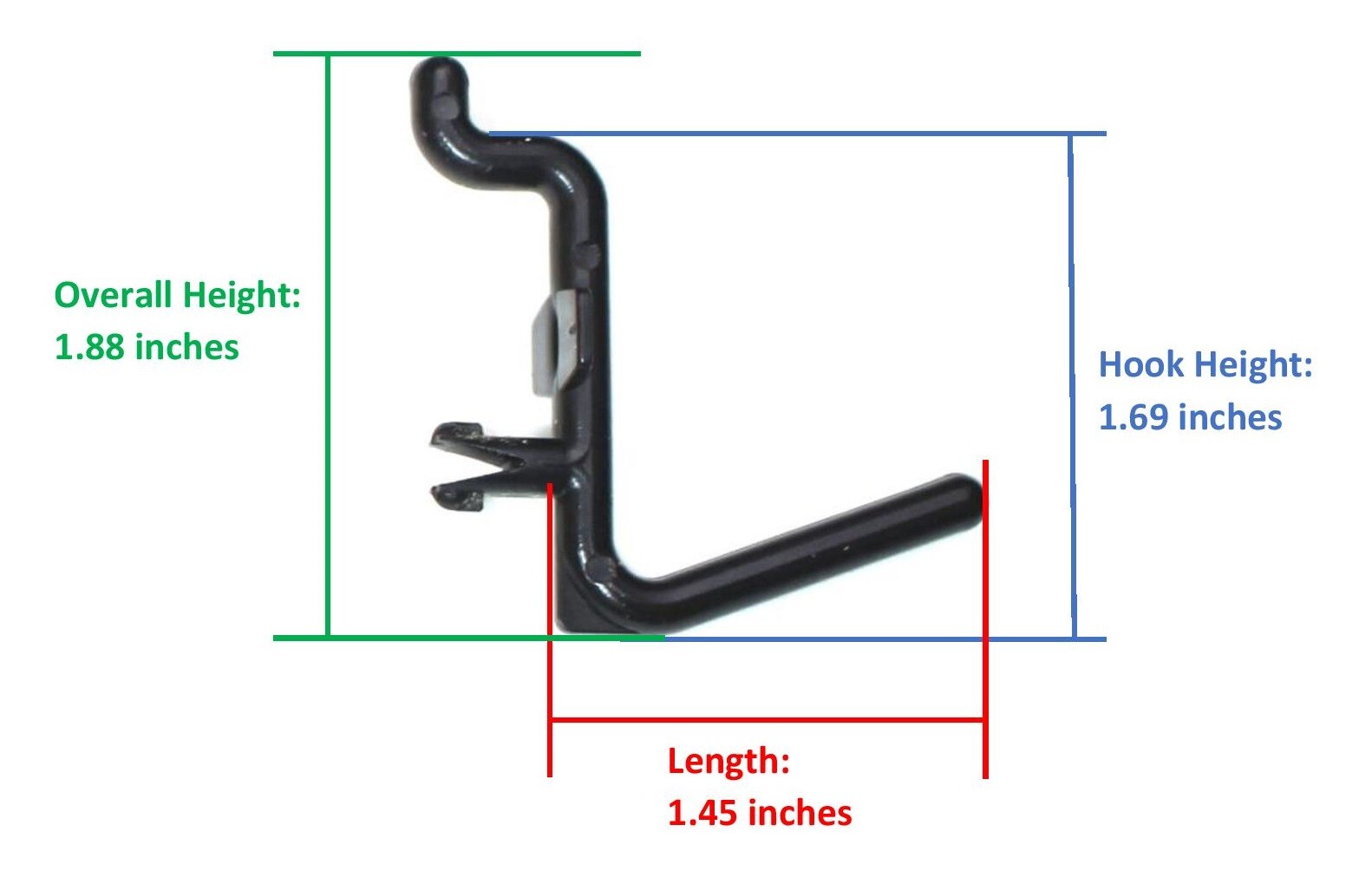Plastic Black L Style Pegboard Hook Kit / Tool, Storage, Craft Hooks-Pick a Pack