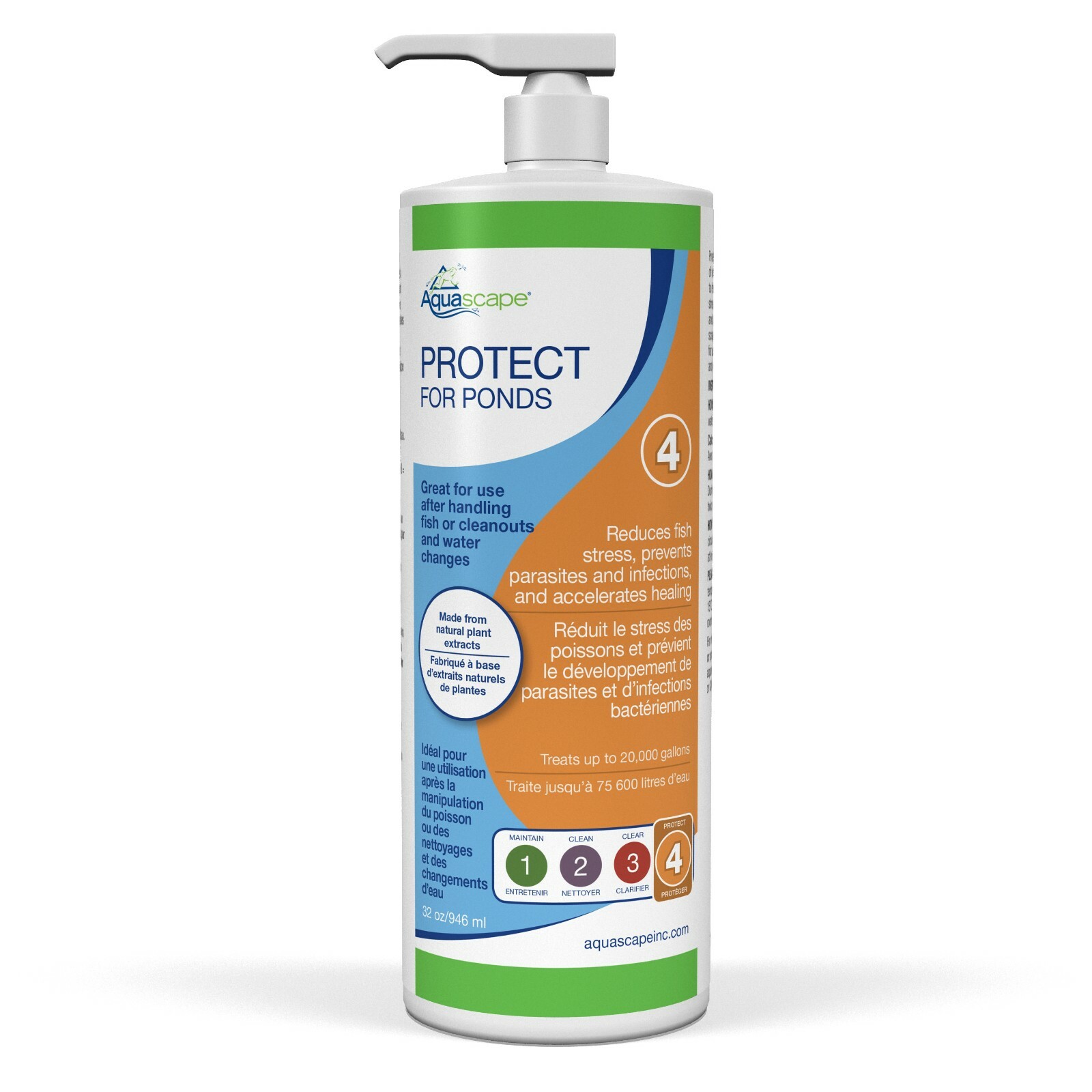 AQUASCAPE #96071 PROTECT for PONDS 32 oz /946 ml Treats up to 20,000 gallons