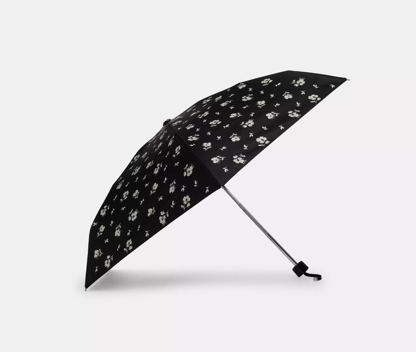 Coach Mini Umbrella In Signature Black Floral Print NWT!