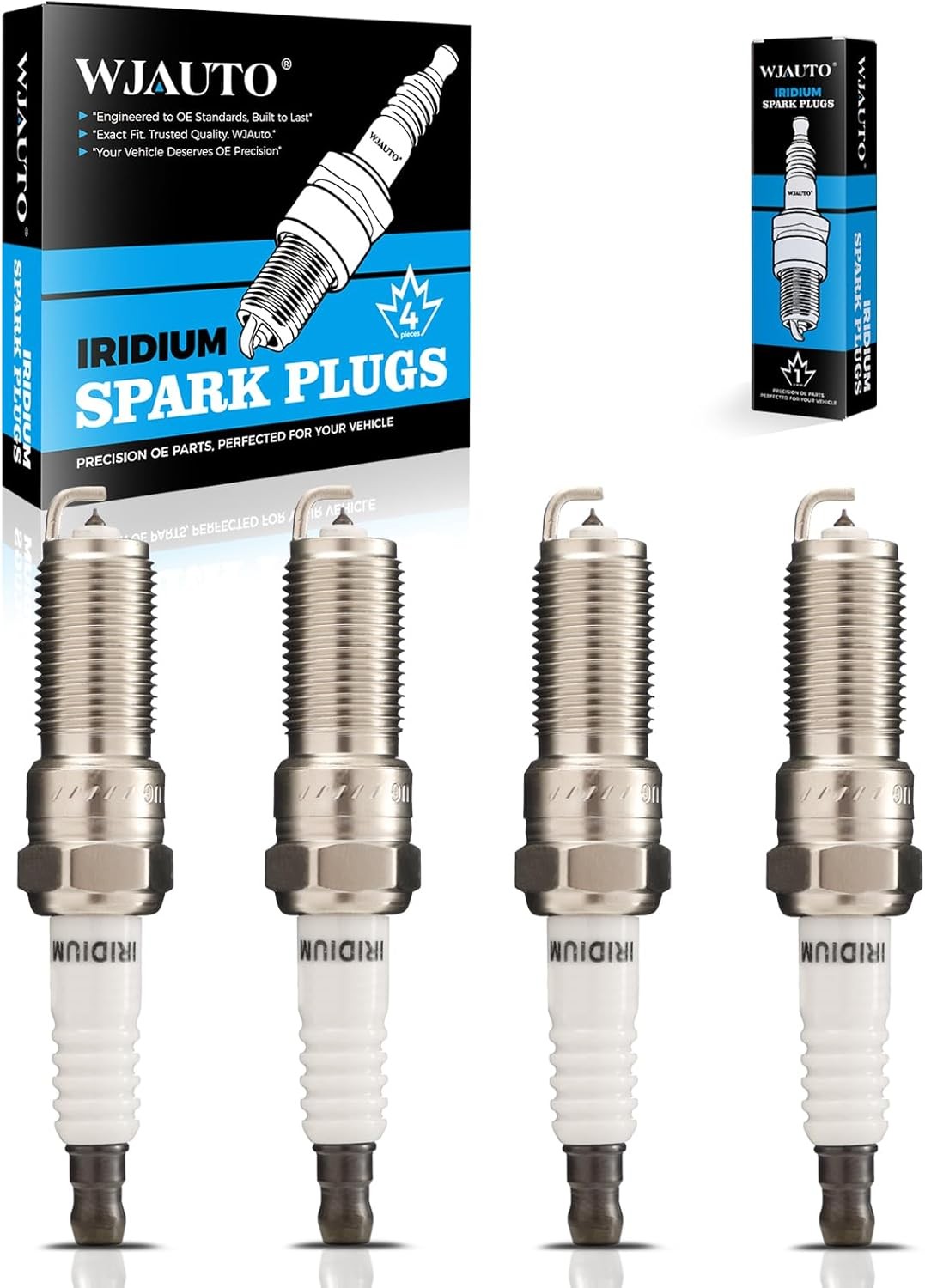 Spark Plugs Iridium 4 Pack, Pre-Gapped Bujías Sparkplugs OEM Replacement for Fo