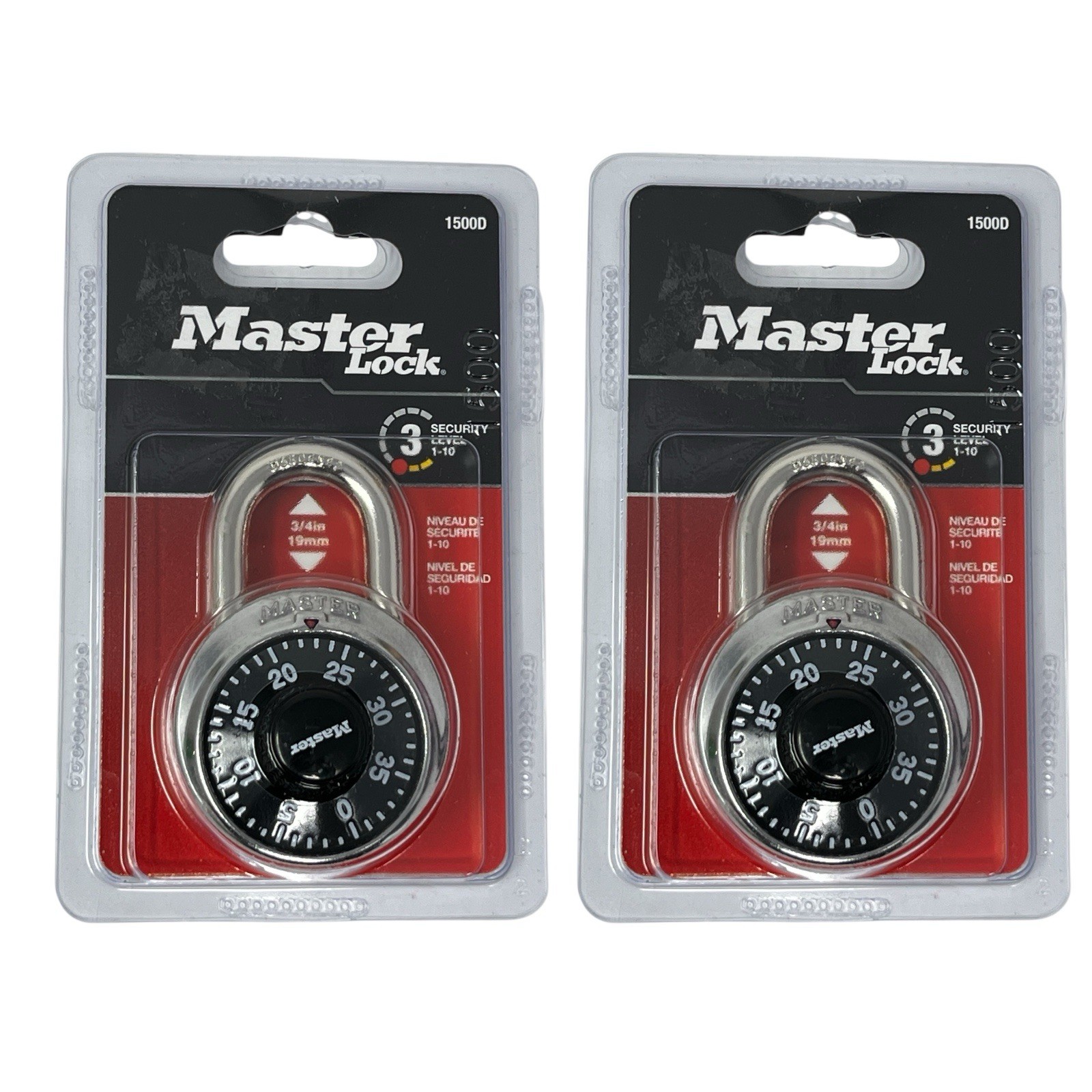 2pk Master Lock,3/4” Shackle Height,Anti-shim Padlock,combination Dial Vault