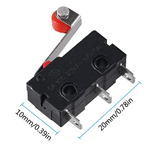 50PCS Micro Limit Switch Normally Open and Close Limit Switch KW12-3 with Balls