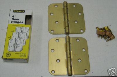 STANLEY ROUND RD758 4" RESIDENTIAL HINGE SATIN BRASS