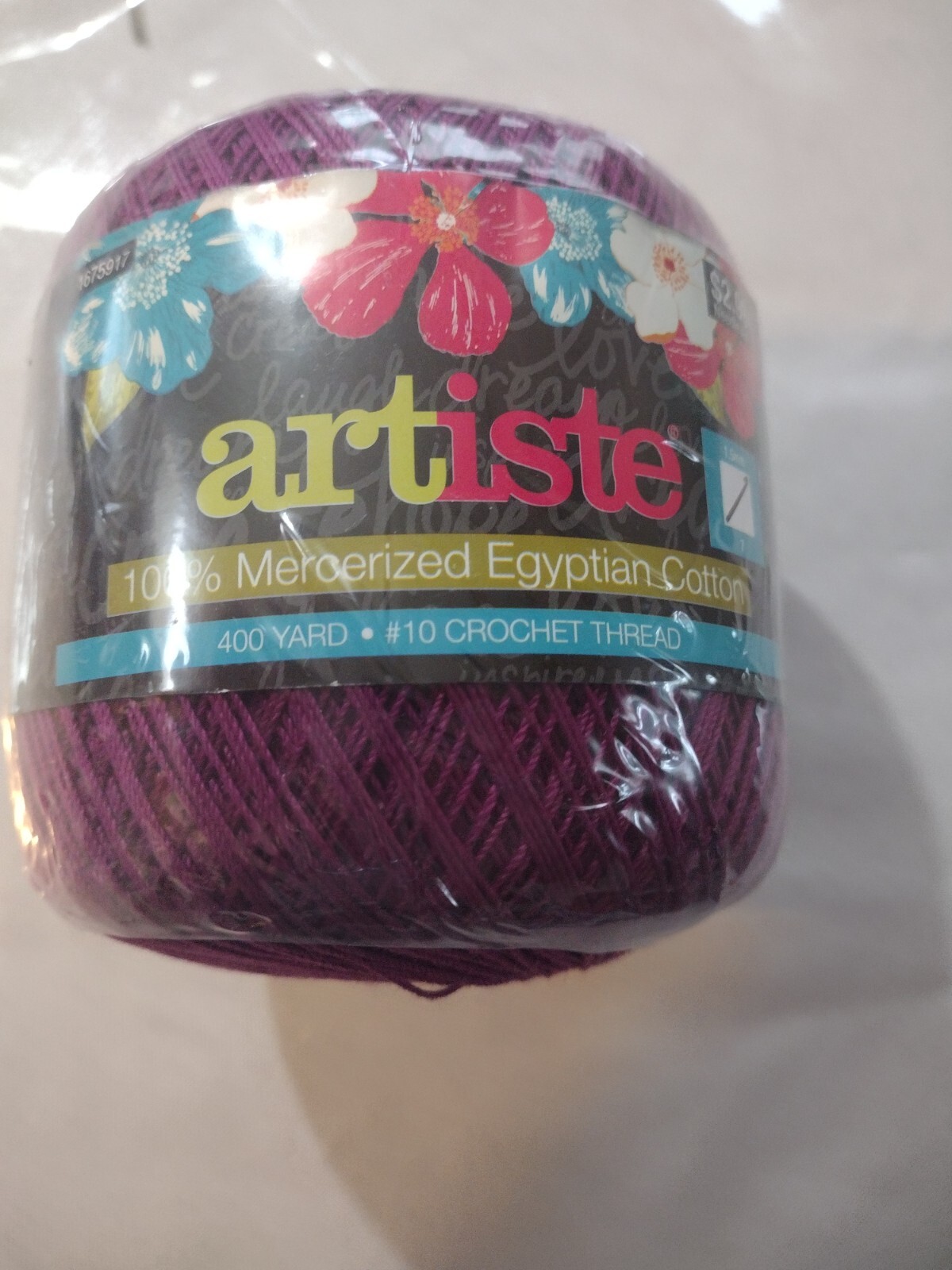 Artiste  Crochet Thread   Size 10    Boysenberry