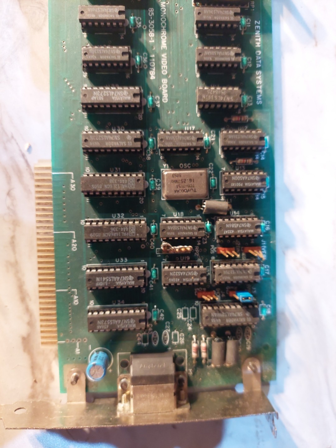 Zennith Data Systems Z-100 S Bus Monochrome Video Board